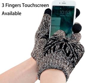 img 1 attached to 🧤 Warm Touchscreen Gloves for Kids - LETHMIK Children's Winter Knit Glove with Wool Lining