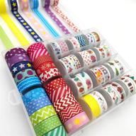 🎁 christmas gift wrapping, scrapbook stickers, & daily planner decor: 44 rolls washi tape set with storage box logo