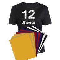 👕 перфорированный мешковидный термопереносной винил - 12 пачек по 10" x 12" для футболок, 6 разноцветных винилов - совместим с cricut & silhouette cameo - от jandjpackaging логотип