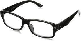 img 4 attached to Foster Grant Mens PolarizedSquareReaders Black