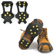 konvinit traction cleats: anti slip snow ice climbing spikes grips crampon cleats 10-stud shoe covers for walking, jogging, hiking on snow and ice (1 pair) логотип