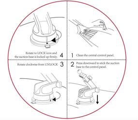 img 3 attached to Secure and Versatile VANMASS Rotate Lock Suction Cup: The Ultimate Car Phone Mount Accessory