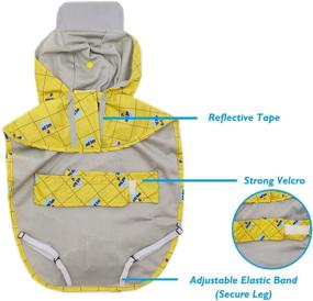 img 2 attached to 🐶 KYEESE Dog Raincoat: Waterproof, Reflective, and Lightweight with Hood - Ideal Antidroplet Dog Rain Poncho