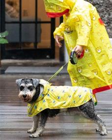 img 1 attached to 🐶 KYEESE Dog Raincoat: Waterproof, Reflective, and Lightweight with Hood - Ideal Antidroplet Dog Rain Poncho