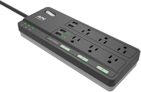 img 4 attached to ⚡️ APC Smart Plug Wi-Fi Power Strip with USB Ports, PH6U4X32, 3 Alexa-Compatible Smart Plugs, 6 Outlets Total, 2160 Joule Surge Protector - Black