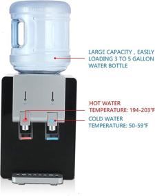 img 2 attached to 💧 Amay Top Loading Water Cooler Dispenser - Hot & Cold Water Dispenser with Child Safety Lock for Drinking Fountain