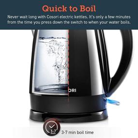 img 2 attached to 🔌 COSORI Electric Kettle - 1.8 Qt Double Wall Stainless Steel - BPA Free & Auto Shut-Off - Cordless and ETL/CETL Approved - Black