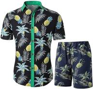 🌺 bebuerrg sleeve button hawaiian printing men's clothing: style meets comfort! logo