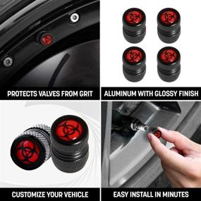 img 1 attached to 🚫 Pilot IP-2042E Bio-Hazard Valve Caps - Aluminum, 1 Pack: Protect and Enhance Your Vehicle with These Pilot Automotive Caps!