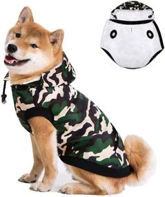 img 1 attached to 🐶 Miaododo Fleece Lined Warm Dog Jacket: Ultimate Windproof Camouflage Coat for Cold Weather, Ideal for Small to Large Dogs (XL Chest 27.56'', Back 20.87'')