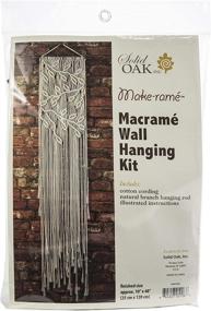 img 2 attached to Rustic Solid Oak Macrame Wall Hanger Kit: Craft Chevron Patterns & Tassels