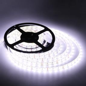 img 3 attached to 💡 Flexible LED Strip Lights by Foxdam - 16.4ft/5m, 300 SMD 5050 LEDs, Waterproof, 12V Light Strips for Home, Holiday, Party Decor - Indoor/Outdoor (White)