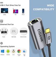 qgeem usb c to ethernet adapter - gigabit lan network cable for macbook pro/air, ipad pro, dell xps logo