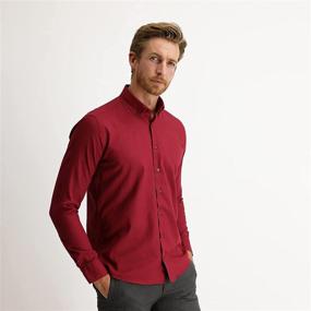 img 1 attached to 👔 Formal Casual Button Shirts with Sleeves for Men's Clothing