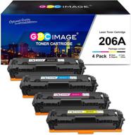 🖨️ gpc image compatible toner cartridge replacement for hp 206a 206x w2110a w2111a w2112a w2113a - for hp color m255dw mfp m283cdw m283fdw m282nw m283 m255 printer tray (4 pack) logo