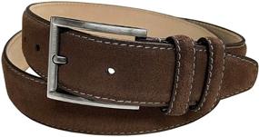 img 4 attached to Premium Granada Suede Nubuck 👔 Leather Dress Belts for Men's Accessories