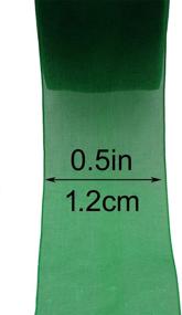 img 1 attached to 🎀 14019 Green 1/2 Inch Organza Ribbon 100 Yards (2 Rolls) - Sheer Ribbon for Party Decoration, Gift Wrapping, and Crafts