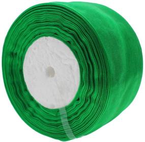 img 3 attached to 🎀 14019 Green 1/2 Inch Organza Ribbon 100 Yards (2 Rolls) - Sheer Ribbon for Party Decoration, Gift Wrapping, and Crafts