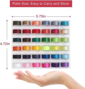 img 3 attached to 🧵 HimaPro 72 PCs Assorted Color Bobbins with Storage Case - Compatible for Brother, Babylock, Janome, and Singer etc (SA156) - 40 Weight - Includes Soft Tape Measures, Assorted Needles, and Seam Rippers