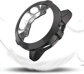 img 1 attached to Аксессуары для часов Garmin Fenix 5X/5X Plus | Защитный чехол из мягкого TPU | Ударопрочный и устойчивый к царапинам | Ультратонкий бампер (Черный)