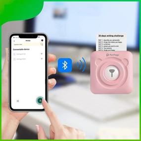 img 1 attached to 🖨️ Mini Thermal Photo Printer: Wireless Bluetooth Printer for Android iOS Windows - Pink