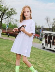 img 3 attached to Boyoo Toddler Cotton Sleeve Casual Girls' Clothes and Dresses