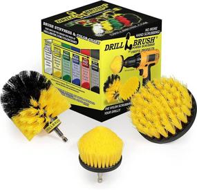 img 4 attached to Power Scrubber Drill Brush by Useful Products - Toilet Bowl Cleaner - Bathroom Set - Floor, Shower, Grout, and Tile Cleaner