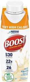 img 4 attached to 🥛 Boost Very Vanilla Complete Nutritional Drink 8 fl oz (Pack of 24) - High Calorie Powerhouse!