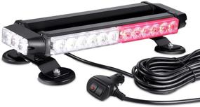 img 4 attached to AT-HAIHAN Magnetic LED Emergency Strobe Light Bar for Vehicles, Trucks, and First Responders – Red/White Color for Volunteer Firefighters and POV