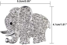 img 3 attached to FOLCONROAD Auto Diamond Elephant Car Air Conditioning Outlet Clip Decorative (Full Silver)[US Warehouse] Christmas Gifts