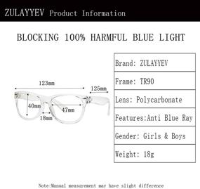 img 1 attached to Protective Blue Light Glasses for Kids: Unbreakable Frame, Ages 3-12
