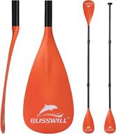 blisswill sup paddles - adjustable stand up paddle: 3-piece/4-piece floating alloy portable kayak paddle logo