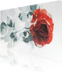 img 4 attached to 🌹 Large PU Leather Desk Pad – Non-Slip & Waterproof Mouse Pad for Office/Home Use - Desk Protector & Writing Mat for Laptop Desktop – 31.4" X 15.7" (Red Rose)