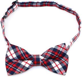 img 3 attached to 👔 Carahere Boy's Plaid Bow Ties - Handmade Accessories for a Trendy Look