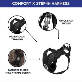 img 2 attached to Gooby Comfort X Step In Harness - No Pull Small Dog Harness with Choke-Free X Frame - Ideal for Medium and Small Dogs - Perfect Indoor and Outdoor Use