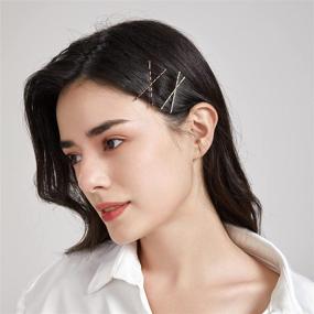 img 3 attached to Dofash 100Pcs Bobby Pins Hair Pins Steel Hair Clips 3.5Cm/1.38&#34; Hair Accessories With Gift Box For Girls (Blonde) - Enhance your SEO