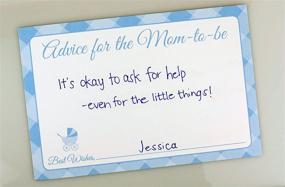 img 2 attached to 👶 Jot & Mark Blue Baby Shower Advice Cards: 25 Cards per Pack, Perfect for New Moms!