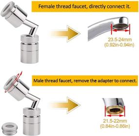 img 2 attached to 💧 High-Efficiency Faucet with 720° Aerator Attachment for Anti-Splash and Oxygen Enrichment