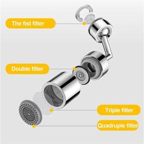 img 1 attached to 💧 High-Efficiency Faucet with 720° Aerator Attachment for Anti-Splash and Oxygen Enrichment