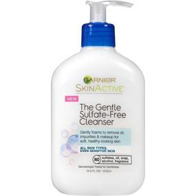 img 4 attached to 🧼 Garnier SkinActive Sulfate-Free Foaming Face Wash, Fragrance-Free, 13.5 Fl Oz, White