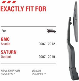 img 3 attached to 🚘 GMC Acadia Saturn Outlook 2007-2012 BERG REGEN Rear Windshield Wiper Arm with Blades Kits Assembly – Genuine Factory OE Replacement for GM 15276248 15276259, including Acadia Denali Back Window Accessories