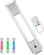 🔦 bigmonat color changing remote under cabinet lights - battery operated bar light with dimmable brightness, timer - perfect for kitchen, closet, shelf, stair логотип