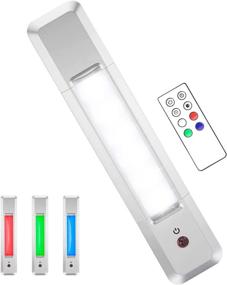 img 4 attached to 🔦 BIGMONAT Color Changing Remote Under Cabinet Lights - Battery Operated Bar Light with Dimmable Brightness, Timer - Perfect for Kitchen, Closet, Shelf, Stair