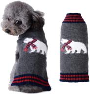 tengzhi xsmall dog sweater - girl cute polar bear print puppy outfits - cat ugly christmas knitted sweater - pet costumes for small and medium dogs логотип