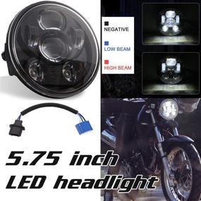 img 4 attached to Kairiyard 5.75 inch LED Motorcycle Headlight - Round, 55W, 6000LM, 6000K, High/Low Beam, DOT Approved - Off Road Light, Motorcycle Spotlight - (1 Pack)