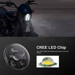 img 2 attached to Kairiyard 5.75 inch LED Motorcycle Headlight - Round, 55W, 6000LM, 6000K, High/Low Beam, DOT Approved - Off Road Light, Motorcycle Spotlight - (1 Pack)