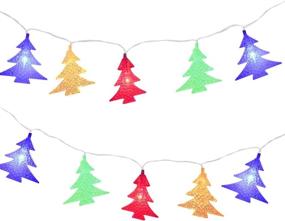 img 2 attached to 🎄 MoKo Xmas Tree String Lights: 10m/33ft 100 LED Waterproof lights for Halloween Christmas Weddings & Birthday Décor - Multi Color, Battery Powered Fairy light with 2 Lighting Modes