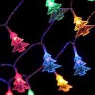 🎄 moko xmas tree string lights: 10m/33ft 100 led waterproof lights for halloween christmas weddings & birthday décor - multi color, battery powered fairy light with 2 lighting modes логотип