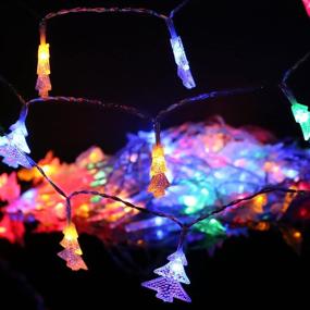 img 3 attached to 🎄 MoKo Xmas Tree String Lights: 10m/33ft 100 LED Waterproof lights for Halloween Christmas Weddings & Birthday Décor - Multi Color, Battery Powered Fairy light with 2 Lighting Modes