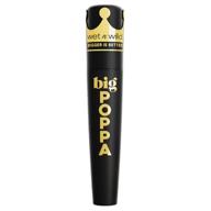 💦 wet n wild big poppa mascara: enhance your lashes with blackest black, 0.27 fl oz logo
